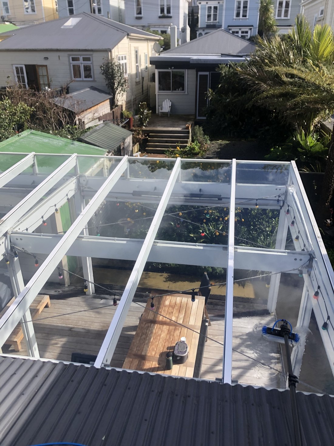 Conservatory glass roof after cleaning — Tidy Troopers