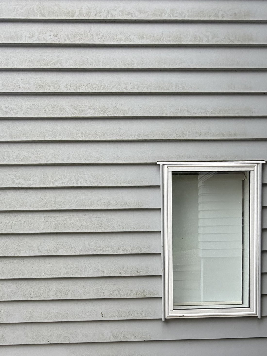 Dirty house siding before soft wash — Tidy Troopers